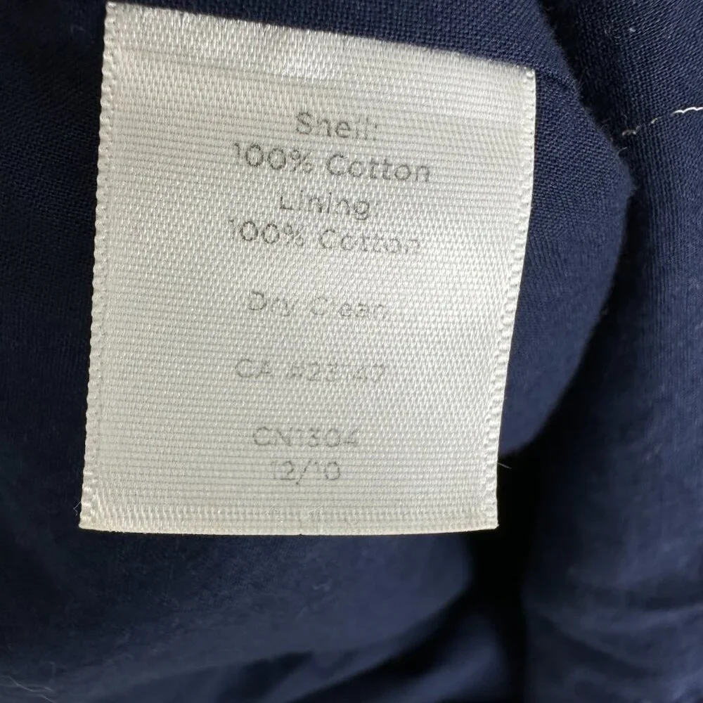 3/$25 Talbots Eyelet Pencil Skirt 2P Navy‎ Blue Straight Cotton Work Preppy